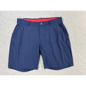 Redvanly Hanover Pull On Golf Shorts (Men's Large) Blue - 8"
